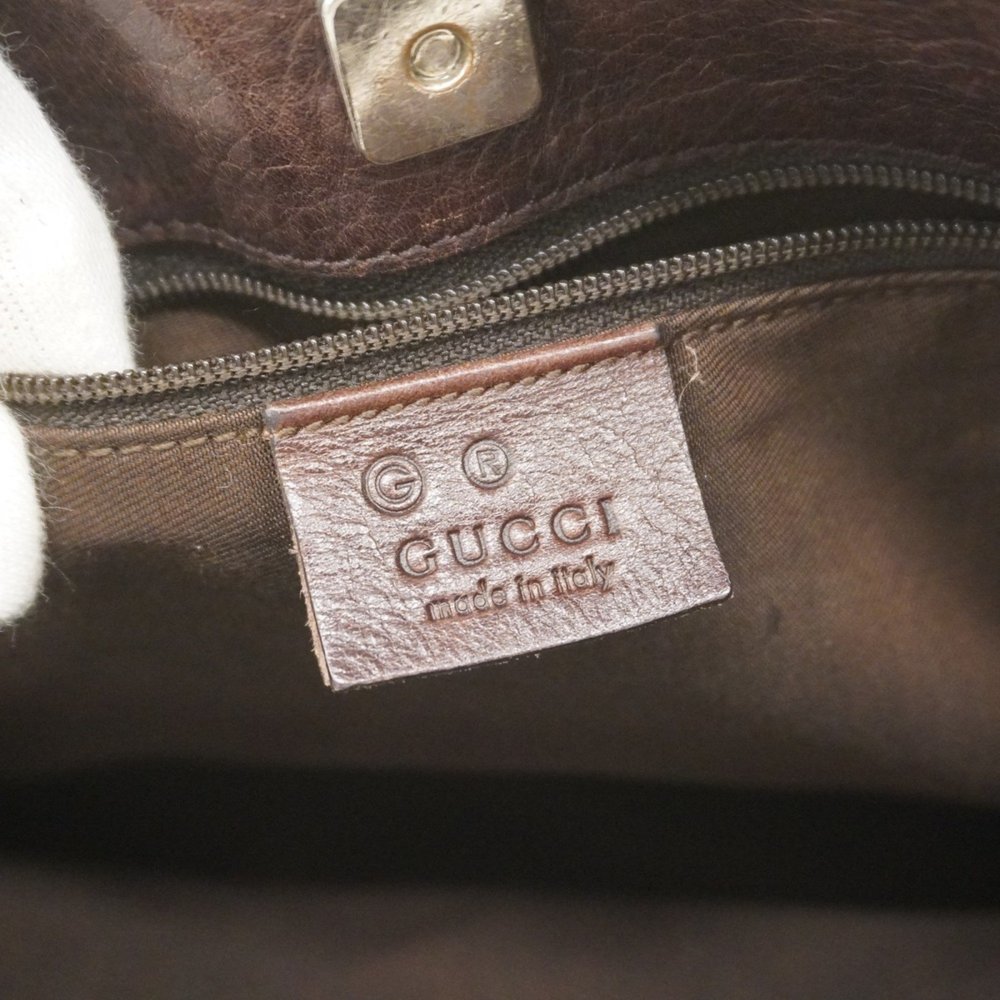 Gucci Shoulder Bag 143745 Nylon Canvas Brown Women's - Picture 5 of 16
